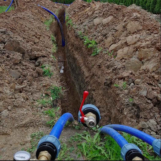 pex crimp fitting underground