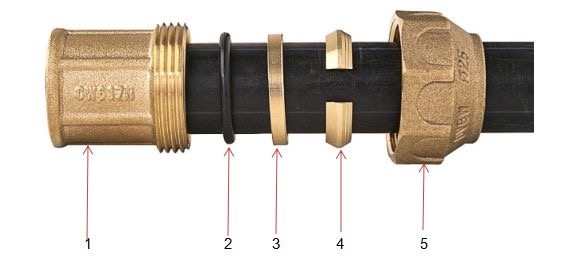 brass compression fittings for pe pipe