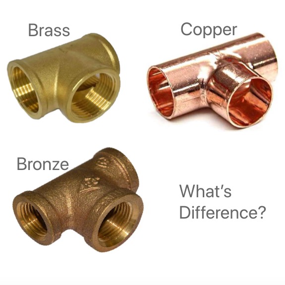 Brass pipe Fittings vs Copper pipe Fittings vs Bronze Fittings