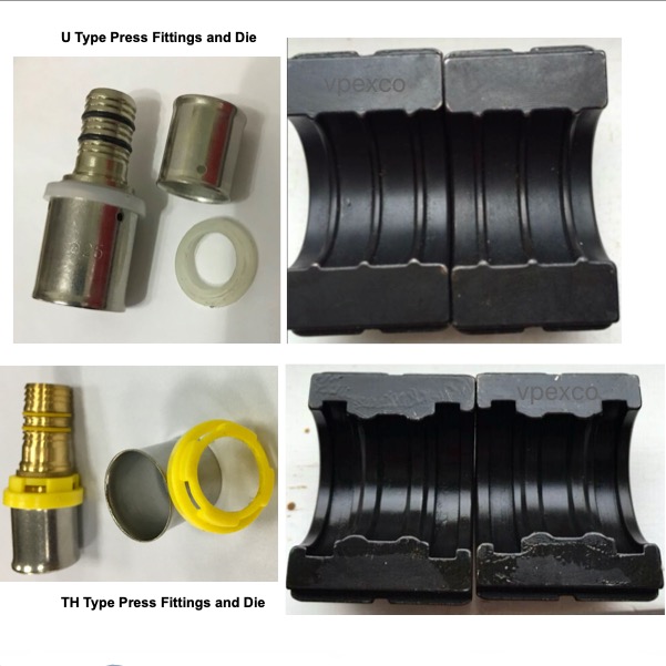 brass press fittingss u type vs th type