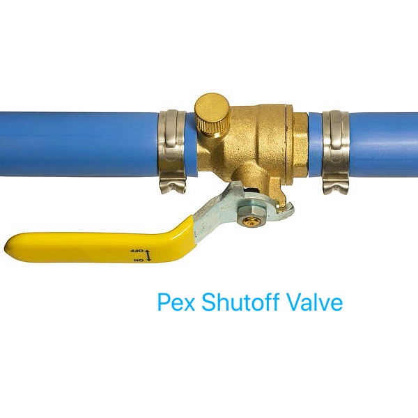 pex water shut off valve