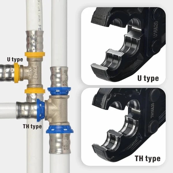 brass press fittings u type vs th type for pex al pex