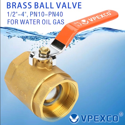 brass ball valve water oil gas system