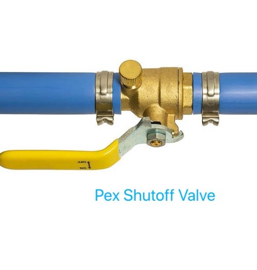 pex water shut off valve